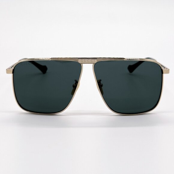 NEW GUCCI SUNGLASSES MEN AVIATOR GOLD GUCCI GG0840S 002 - Picture 5 of 13